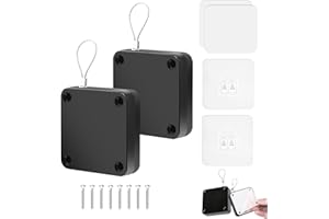 LEFSDVF Door Closer, 2 Pcs Automatic Door Closer, Punch-Free Automatic Door Closer Multifunctional Door Closer No Drilling, Automatic Door Closer with Tunnel Pull, Door Closer for Home, Office, Bedroom