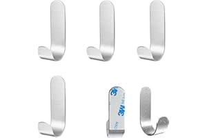 CERIOLL Ganci Adesivi, Gancio Autoadesivo, Gancio Autoadesivo In Acciaio Inox, Ganci Adesivi Cucina, Ganci Adesivi In Acciaio Inox, Ganci Adesivi Autoadesivo, Ganci Adesivi Bagno, Portasciugamani Ganci, 4PC