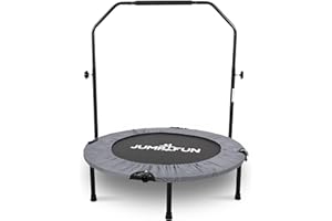 JUMP4FUN Mini Trampoline Fitness Pliable Double-Bar