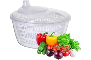 BUOGINT Lettuce Cleaner Spinner Large Salad Spinner, Salad Spinner Lettuce Dryer Fruit Washer, Salad Spinner with Lid, Quick and Easy Multi-Use Lettuce Spinner, Vegetable Dryer