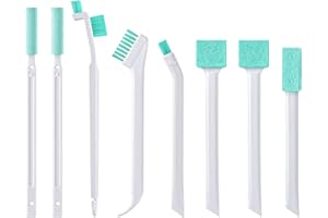 Kireida® Juego de 8 cepillos pequeños para la Limpieza de Ranuras de Ventanas del hogar Sin Extremos Muertos Limpiador de Detalles de Rejillas de ventilación del automóvil Cepillo