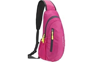 PivotWing Sling Bag Brusttasche Herren Kleiner Rucksack Damen Shoulder Crossbody Crossover Bag Mini Rucksack Klein Schultertasche Brust Tasche Rucksäcke Sporttasche Umhängetaschen Crossbag Rosenrot