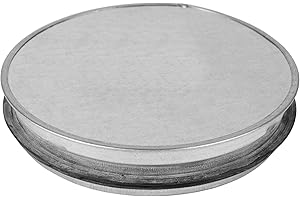 REPA MARKET 6'' Inch / 150mm Round Galvanized Steel End Cap with Rubber Gasket - Round Vent Cover - Indoor and Outdoor Pipe Cover - Air Ventilation - Dryer Duct End Cap - Ducting Metal Plug - Steel Duct Cap