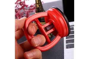 Upxiang Aluminium Auto Dellen Dent Saugnapf Abzieher Reparatur Werkzeug Griff Lifter- Dellen Entfernung Schwerlast Glas Heben (rot) 2 Stück