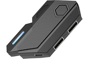 KOIIKO Tastatur und Maus Adapter für Nintendo Switch, Xbox Serie/Xbox One/Xbox 360, PS4/PS3, Switch Tastatur Mauskonverter Unterstützt benutzerdefinierte Tastenbelegung, einstellbare Mausempfindlichkei