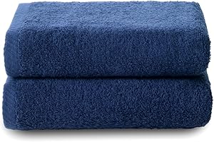 Top Towel - Plus - Lot de 2 Serviettes de Toilette - Serviettes de Bain - 100% Coton - 400 g/m² - Dimensions 100 x 50 cm - Marin