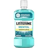 Listerine Menthol Alcohol-Free Mouthwash Mild Mint Flavor, 500ml | Alcohol Free Mouthwash For Long Lasting Fresh Breath, Comp