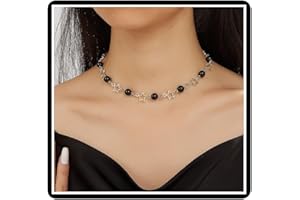 Dishowme Perle Stern Choker Halskette Boho Faux Perle Perlen Kragen Halskette Kette Schmuck für Damen Frauen
