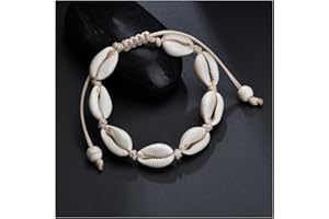 Egurs Hawaiian Style Armband Natürliche Muschel Handgewebte Verstellbare Fußkette Meer Strand Ferien