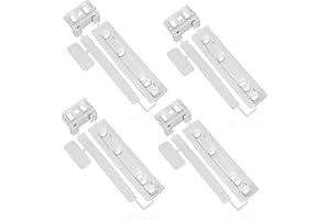 2026 Door Plastic Mounting Bracket Fixing Slide Kit Compatible with Zanussi Integrated Fridge & Freezer (Pack of 4) (White 13cm)