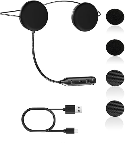 OBEST 0.35 Inch Motorhelm Headset, Bluetooth 5.0 Intercom Headset, Ultradunne En Comfortabele Ruisonderdrukking, Handsfree/callback/muziek