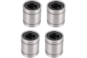 UXCELL sourcing map LM8SUU Linéaire Roulement à Billes 8mm Alésage 15mm Diamètre Externe 17mm Longueur pour CNC Machine 3D Imprimante 4pcs