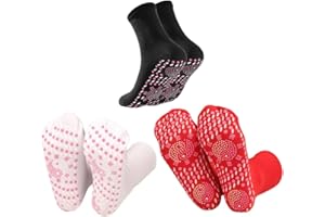 COHEALI Chaussette De Mise en Forme Auto-Chauffante 6Pcs Tourmaline Acupression Chaussettes De Mise en Forme Auto-Chauffantes Tourmaline Chaussettes De Santé Massage des Pieds