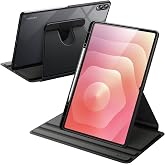 JETech Rotating Case for Samsung Galaxy Tab S12 Ultra/S11 Ultra, Black | 360&deg; Rotating Stand, Transparent Back Case, Auto Act