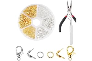 NHQZ Chiusure Gancetti per Braccialetti Ganci per Braccialetti fai da te Chiusura Chiusure per Collane Accessori per la Creazione di Gioielli Kit per Gioielli