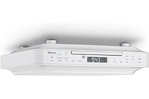 auna KRCD-100 BT Unterbau-Radio Küchenradio (CD-Player, Wecker, Timer, UKW-Radio, Bluetooth, MP3, LCD-Display, 29 x 8 x 26,5 cm (BxHxT), ca. 1,2 kg, Leistung 2 x 12 Watt RMS) weiß
