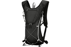 PORUPAEL Lekki, oddychający plecak rowerowy, 10 l, do biegania, dla mężczyzn i kobiet, na codzienne dojazdy, do jazdy na rowerze, joggingu, wędrówek