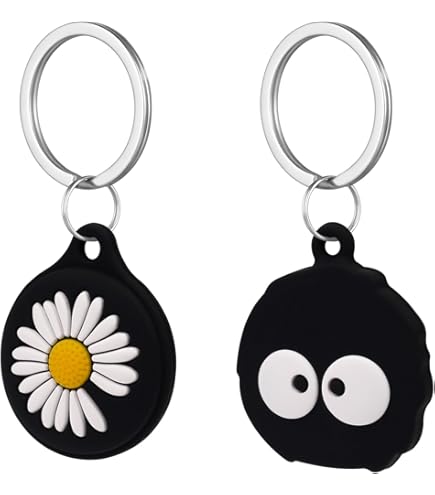 Keboyoe 3 stuks sleutelhangers AirTag lederen AirTag-sleutelhangers lederen hoes AirTags kinderen sleutelhanger AirTags leer citroen aardbei ananas, draagbaar, anti-kras