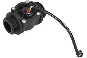 Fafeicy FS400A Wasserdurchflusssensor 1-60 l/min 1,2 MPA Kunststoff Hall-Durchflussmesser für Warmwasserbereiter mit G1 Außengewinde