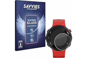 savvies Verre Trempé pour Garmin Forerunner 45 (3 Pièces) Vitre Protection Ecran, Film Trempé de Verre, Dureté 9H