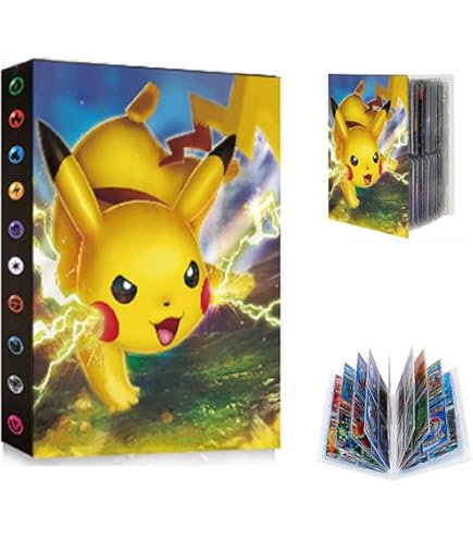 Classeur Cartes à Collectionner 432 Poches - 24 Pages Avec 2 Pages Spotlights - Compatible Pokémon, Yu-Gi-Oh!, MTG, Cartes De Sport