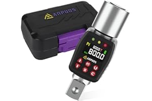 ANPUDS Llave Dinamométrica Digital, 3/4" Adaptador de par Digital 12-800Nm, Alta Precisión ±1%, Memoria Preestablecida, Zumbador e Indicador LED para Coche, Camión, Tractor