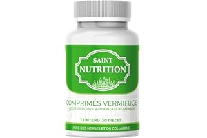 Saint Nutrition® Comprimés vermifuges intestinaux Anti-vers pour Animaux – Effet antiparasitaire pour Chiens + Chats, Lapins, volaille Avant et après infestation pour Chien & Chat