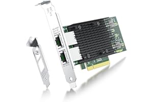 ipolex Scheda di rete da 10 Gb, 2 porte RJ45, scheda di rete 10GbE rispetto a Intel X540-T2, supporto Windows Server/Windows/Linux/VMware (non supporto MAC)