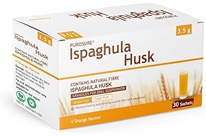 PUROSURE Ispaghula Husk Orange Drink Sachets | Contains Natural Fibre | Pack of 30