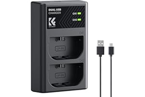 K&F CONCEPT E6/E6N/E6NH szybka podwójna szczelinowa ładowarka do Canon EOS R5/R6/R/5DS R/5D Mark II/7D Mark II/90D/80D/70D