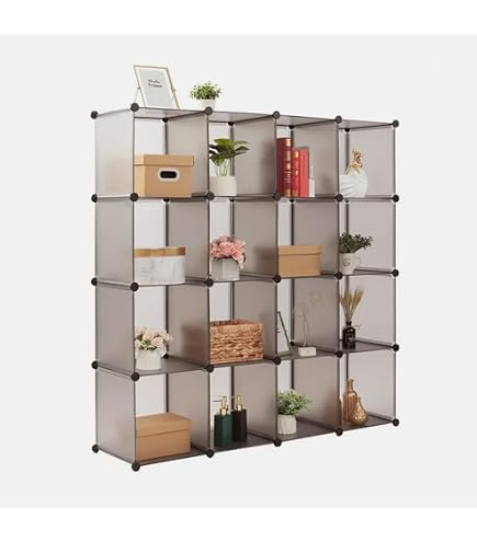 AWTATOS Contenitore A Cubo Con Ante Impilabile A 6 Cubi, Progettato Per Camera Da Letto E - 3