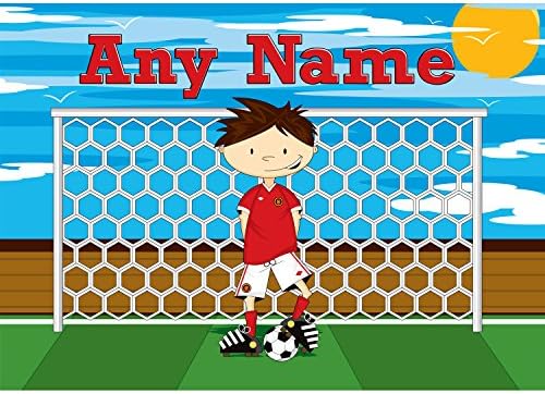 Little Giant Kids Personalised Red Footballer A3 PVC Placemat