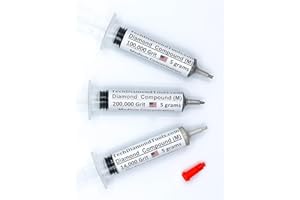 TechDiamondTools Diamant-Polierpaste, Körnung 14000, 100000, 200000, für Marmor, Glas, Metall, Stein, Schmuck, Harz, Silber, Edelstein, mittlere Konzentration von Diamantpulver, hergestellt in den