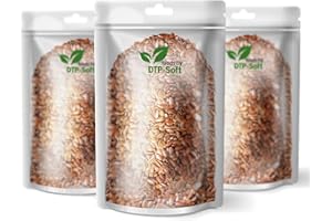 DTP-SOFT Graines de lin marron entières naturelles végétaliennes (15 kg)