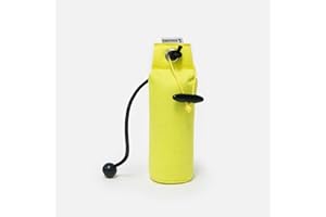 Dog & Field 1/2lb Dog Training Dummies - Yellow. Canvas Training Dummy With Short & Long Throw Toggle For Gundog & Puppy Training - Retrieval Practice & Gundog Training Equipment, Water Float Dummy