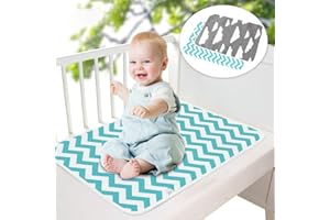 2 Pcs Baby Diaper Changing Pad, ALBOYI Newborns Waterproof Diaper Pad Reusable Nappy Multi Function Washable Mat for Home and Outdoor(Grey/Green)