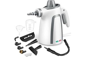 HAIMIANBAOBAO Steam Cleaners, Portable Handheld Steam Cleaner, Handheld Steamer Cleaning, 1050W Multi Purpose Steamer with 12-Piece Accessories for Multi-Surface Stain Removal, Home, Kitchen, Auto（350ML）