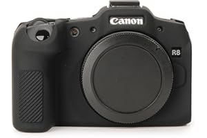 Rieibi Custodia EOS R8, Custodia Protettiva in Silicone Morbido per Fotocamera Canon EOS R8 EOSR8, Custodia Leggera per Fotocamera EOS R8 - Nero