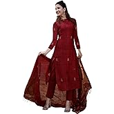Anni Designer Pure Cotton Maroon Kurta Pant Set with Dupatta for Women | 3 Piece Gold Hand Block Printed Suit Set | Cotton Ku