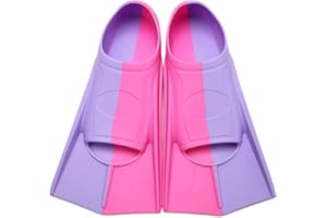 Azuunye Aletas de natación para niños, Aletas de Agua Cortas, Aletas de natación 100% Silicona para Entrenamiento de Buceo para niños, jóvenes y niños