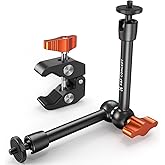 K&amp;F CONCEPT 9,8 in&ccedil; Magic Arm Super Clamp, 2 kg y&uuml;k | Kafes, monit&ouml;r, LED ışık, aksiyon kamerası, 1/4 in&ccedil; vida, al&uuml;minyum, 36