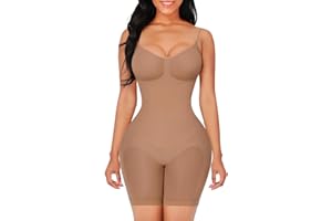 FeelinGirl Damskie Body Modelujące dla Shaper Modelowania Brzuch Shapewear Slipki Bezszwowe Modelujący Figurę Fajas Ciała Wyszczuplający Sylwetkę z Biustonoszem