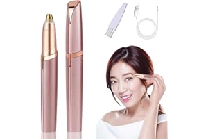 PEIXIONG Rechargeable Eyebrow Hair Remover,Electric Painless Eyebrow Trimmer Epilator for Women, Eyebrow Razor with Light,Brows Shaper. for Face Hair and Nose Hair,Portable Eyebrow Hair Removal Razor.