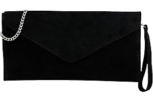 SH Leder Prawdziwa skóra kopertówka torebka mała torebka wieczorowa z zamszu lub metalicznego 31,5 x 16,5 cm Palma G299