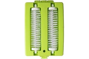 Ayrsjcl Teppichabwehrbürste Doppelbürste Kopf Handheld Tischbürste Kunststoff Kehrmaschine Krümel Schmutz Reiniger Roller Werkzeug (zufällige Farbe)