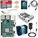 Produktbild ABOX Raspberry Pi 3 B+ Desktop Kit mit 16 GB Class10 SanDisk Micro SD Karte, 3A-Netzteil mit EIN/Aus-Schalter, 2 Premium Kupfer Kühlkörper, HDMI-Kabel, Karten-Leser, Transparentes Gehäuse