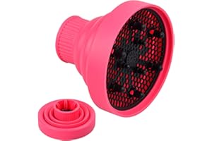 Xzeemo Difusor de Secador de Pelo, Difusor de Pelo Portátil de Viaje, Difusor Universal para Cabello, Difusor Secador de Pelo Plegable, Difusor de Aire Caliente para Cabello Rizado, Diámetro 5cm