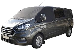 UK CUSTOM COVERS CUSTOM DESIGNS FOR ULTIMATE PROTECTION UK Custom Covers To Fit Ford Transit Custom (2013 Onwards) Luxury Front Windscreen Wrap Cover Black - SW316BLACK