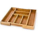 Relaxdays Bestekbak Verstelbaar H X B X D: Ca. 5 X 48 X 46 cm Lade Met 5 Tot 7 Vakken Als Bestek Lade En Keukenorganizer Grot