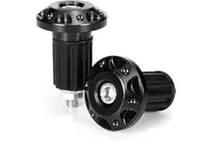 BEUTEE 2 pièces CNC Moto Accessoires pièces 16-18mm Guidon Embout Bouchon Moto Guidon Guidon poignées extrémités (Color : Black, Size : 7)